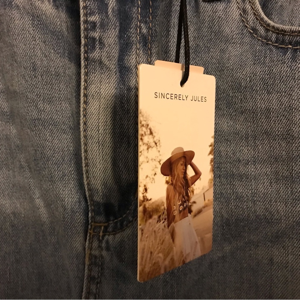 NWT Sincerely Jules High Slit Denim Maxi Skirt Size 7/28 - Picture 3 of 6